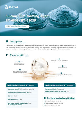 Waterproof & Smudge-Proof Formula Booster – BT-6803P Trimethylsiloxysilicate MQ Resin for 24H Lip Gloss & Fundation