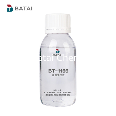 BT1126 उच्च आणविक भार PDMS और Organosilicone पॉलिमर मिश्रण तार खींचने के प्रभाव के साथ दैनिक रसायन / बाल देखभाल तेल